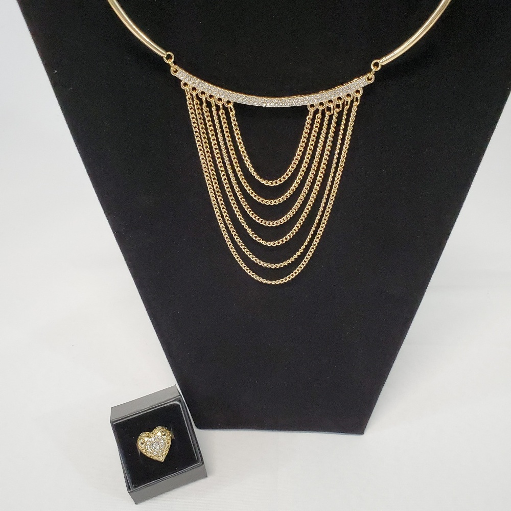 Costume Jewelry Necklace and Ring New